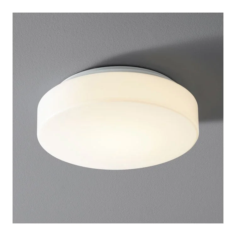 Frosted - lens recessed lights for a soft, diffused glowRhythm Single-Light 10" LED Flush Mount Ceiling Fixture - White