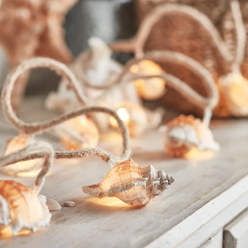 String Lights for Restaurant Outdoor Seating10 Seashell Fairy Lights