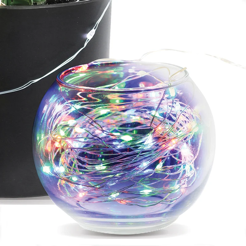 String Lights for DIY Home Decor Projects30 ft. Silver Wire RGB Fairy String Light