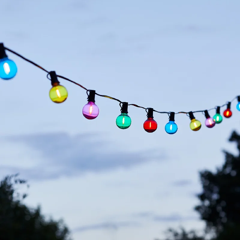 String Lights for DIY Home Decor Projects25 Multi Coloured Plug In Outdoor Festoon Lights