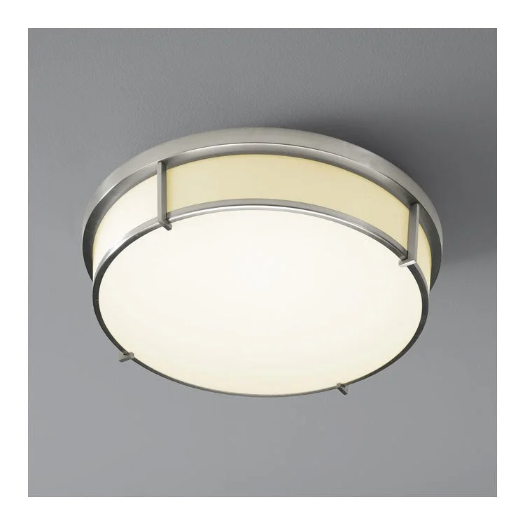 Recessed lights for dining rooms to highlight the table settingIo Two-Light 17" LED Flush Mount Ceiling Fixture - Satin Nickel Recessed lights for dining rooms to highlight the table settingIo Two-Light 17" LED Flush Mount Ceiling Fixture - Satin Nickel