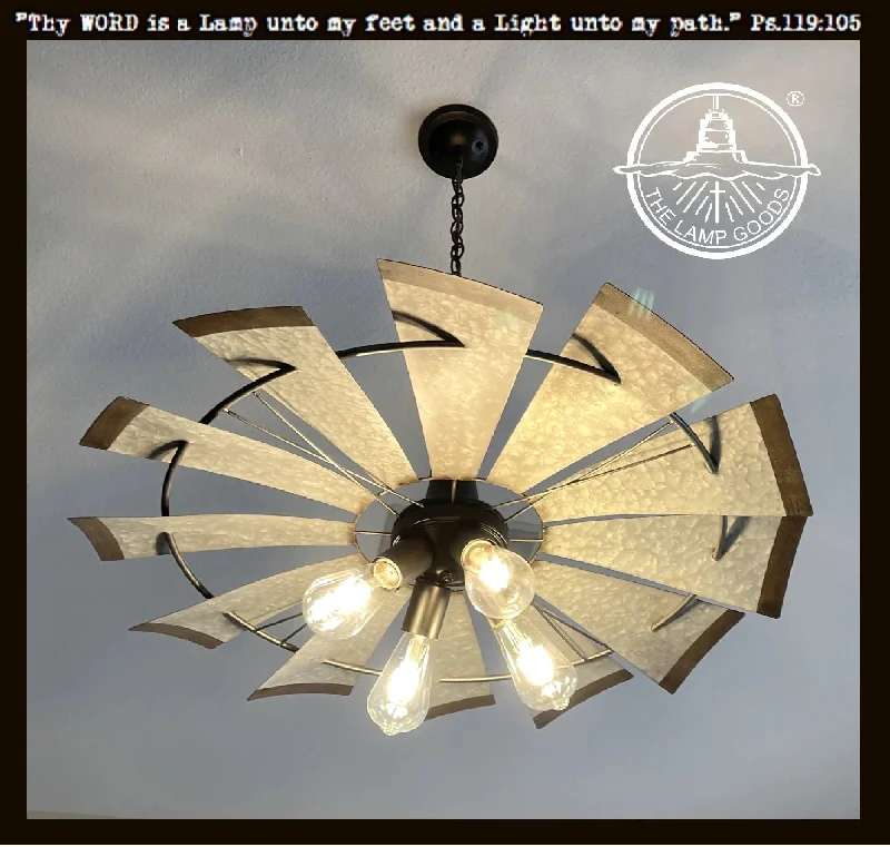 Industrial Lighting for Pharmaceutical ManufacturingFarmhouse Windmill Chandelier Lighting Fixture 30"