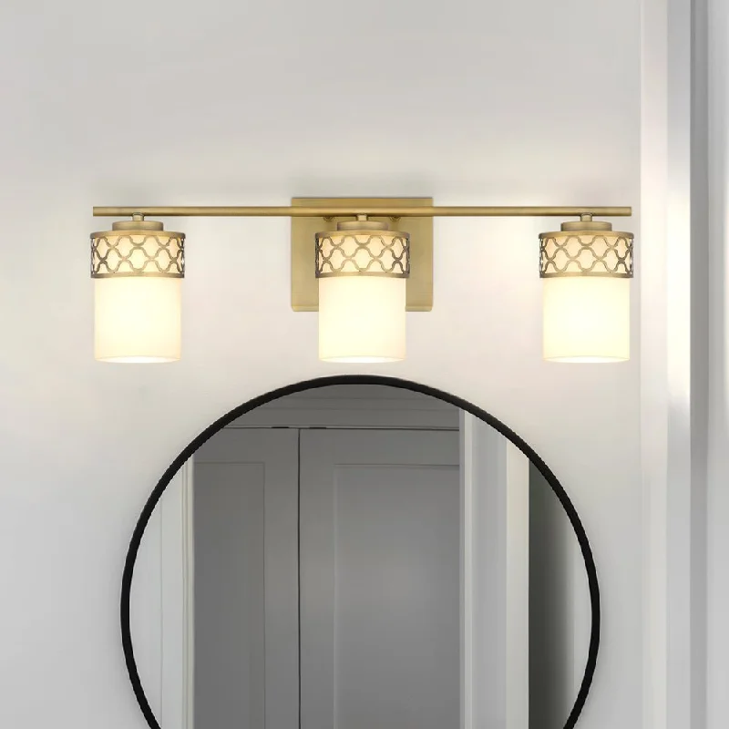 Industrial Lighting for Metal Fabrication ShopsUQL5931 Modern Indoor Bath Light, 7.5''H x 24.25''W x 6''D, Aged Brass Finish, Bayreuth Collection Industrial Lighting for Metal Fabrication ShopsUQL5931 Modern Indoor Bath Light, 7.5''H x 24.25''W x 6''D, Aged Brass Finish, Bayreuth Collection