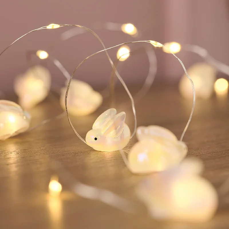 LED String Lights with Warm White Glow20 Bunny Micro Lights