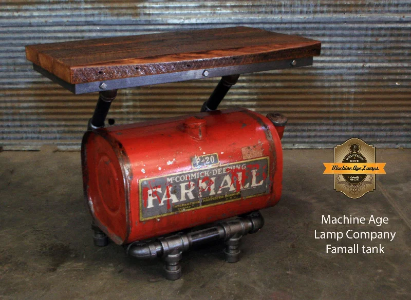 Industrial Task Lighting for Precision WorkstationsSteampunk Lamp, Antique Farmall Tractor Fuel Tank Table / Farm #3926 Industrial Task Lighting for Precision WorkstationsSteampunk Lamp, Antique Farmall Tractor Fuel Tank Table / Farm #3926