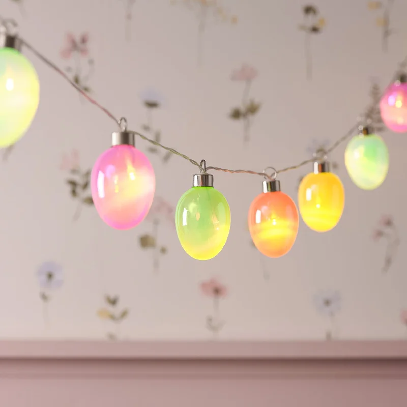 String Lights for Balcony Decoration10 Glass Easter Egg LED String Lights