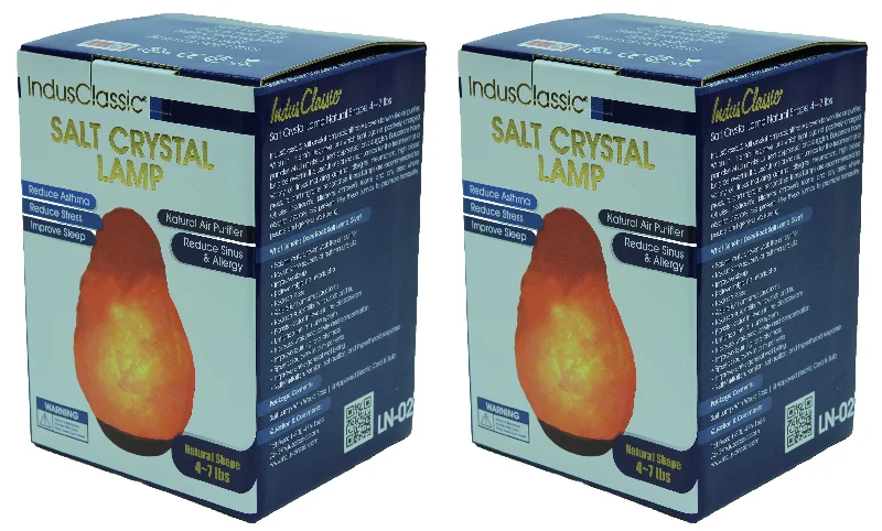 Salt Lamps for Allergy Relief and Air PurificationIndusClassic® LN-02 Set of 2 Natural Himalayan Crystal Rock Salt Lamp Ionizer Air Purifier 4~7 lbs With Dimmable Control Salt Lamps for Allergy Relief and Air PurificationIndusClassic® LN-02 Set of 2 Natural Himalayan Crystal Rock Salt Lamp Ionizer Air Purifier 4~7 lbs With Dimmable Control