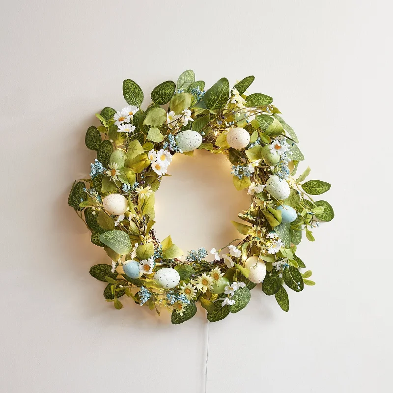 String Lights for Camping Trips40cm Floral Easter Wreath Micro Light Bundle