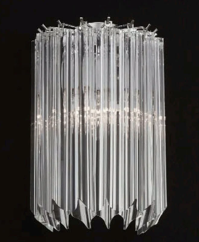 leather wall lamps with a distressed texture for a rugged and stylish lookVenetian Glass Wall Light With Prismatic Murano Glass Rods