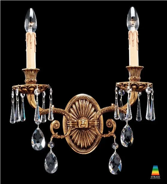 bohemian wall lamps with colorful glass for an eclectic hallwayOrnate 40 Cm French Gold Wall Light From Italy