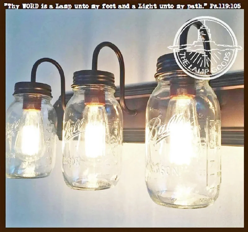Low - Bay Industrial Lighting Fixtures for Small FactoriesMason Jar Bathroom Vanity Light Low - Bay Industrial Lighting Fixtures for Small FactoriesMason Jar Bathroom Vanity Light