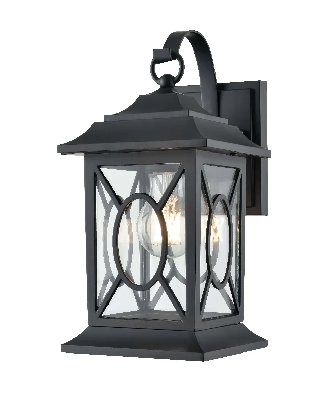 Corrosion - Resistant Industrial Lighting for Coastal FactoriesAllbert Outdoor Wall Sconce - Powder Coated Black - Clear Glass - 7.81in. Extension - E26 Medium Base Corrosion - Resistant Industrial Lighting for Coastal FactoriesAllbert Outdoor Wall Sconce - Powder Coated Black - Clear Glass - 7.81in. Extension - E26 Medium Base