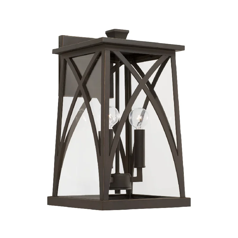 Color - changing recessed lights for a fun, dynamic atmosphereMarshall Three Light Outdoor Wall Lantern in Oiled Bronze Color - changing recessed lights for a fun, dynamic atmosphereMarshall Three Light Outdoor Wall Lantern in Oiled Bronze