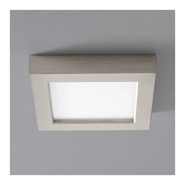 Low - voltage recessed lights for safety in children's roomsAltair Single-Light 5" LED Square Flush Mount Ceiling Fixture - Satin Nickel Low - voltage recessed lights for safety in children's roomsAltair Single-Light 5" LED Square Flush Mount Ceiling Fixture - Satin Nickel