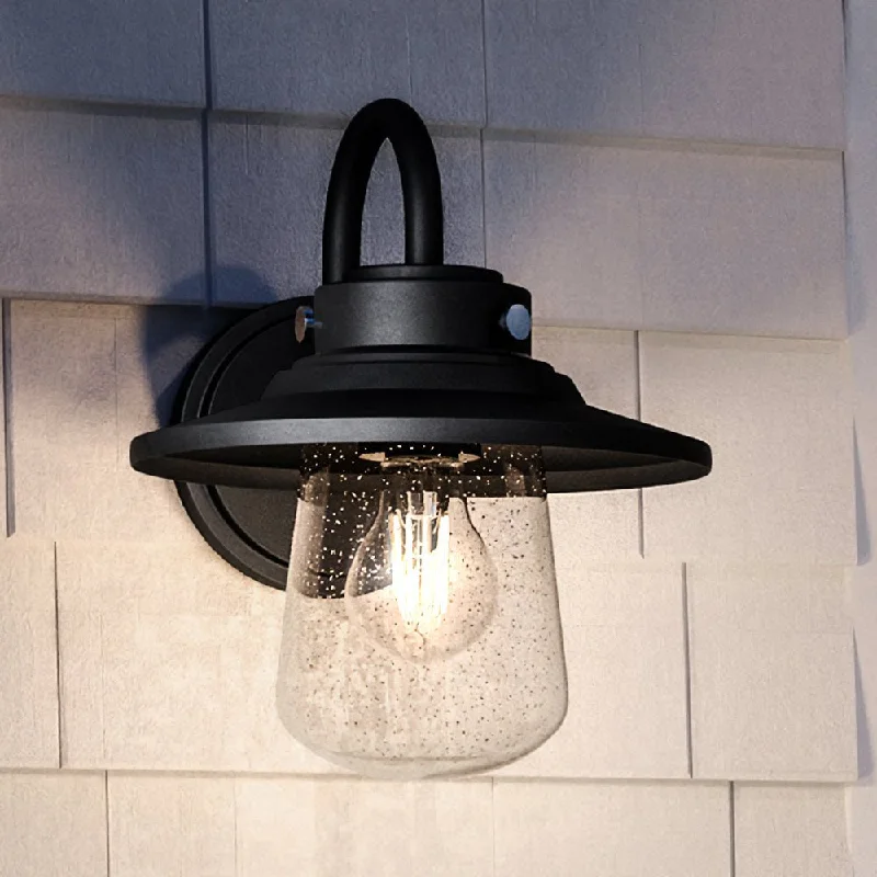 Industrial Lighting for Chemical PlantsUHP1320 Coastal Outdoor Wall Sconce 11''H x 9''W, Midnight Black Finish, Santa-Ana Collection Industrial Lighting for Chemical PlantsUHP1320 Coastal Outdoor Wall Sconce 11''H x 9''W, Midnight Black Finish, Santa-Ana Collection