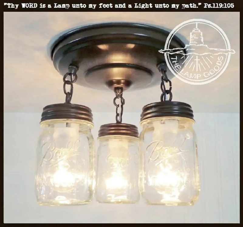 Adjustable Industrial Lighting for Flexible IlluminationMason Jar LIGHT FIXTURE New PINT Chain Trio Adjustable Industrial Lighting for Flexible IlluminationMason Jar LIGHT FIXTURE New PINT Chain Trio