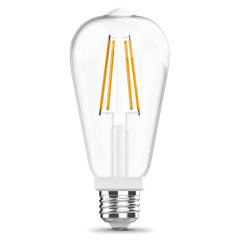 Daylight white Edison light bulbs8.8W (60W Replacement) ST19 E26 Motion Activated Straight Filament Clear Glass Vintage Edison LED Light Bulb, Daylight Daylight white Edison light bulbs8.8W (60W Replacement) ST19 E26 Motion Activated Straight Filament Clear Glass Vintage Edison LED Light Bulb, Daylight