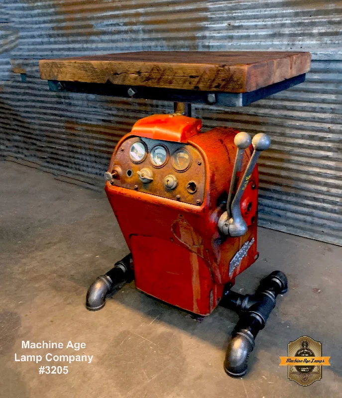 Industrial Wall - Mounted Lighting for Workshop WallsSteampunk Table/ Antique Farmall 400 Row Crop Tractor Dash / Farm Lamp Table #3205 Industrial Wall - Mounted Lighting for Workshop WallsSteampunk Table/ Antique Farmall 400 Row Crop Tractor Dash / Farm Lamp Table #3205