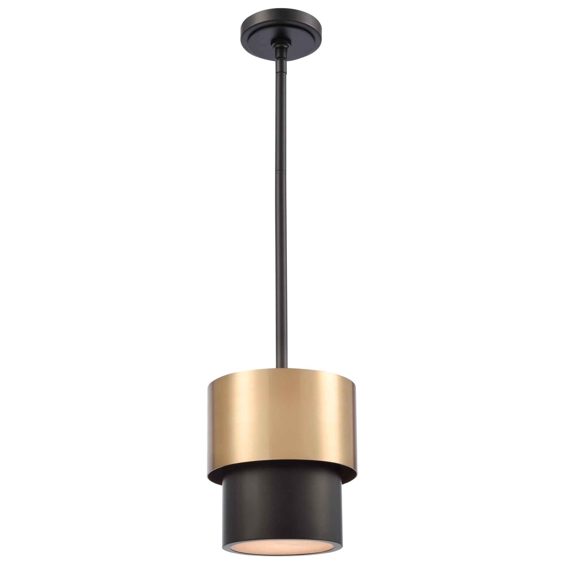 Coburg 1Lt Single Pendant - Brass Finish