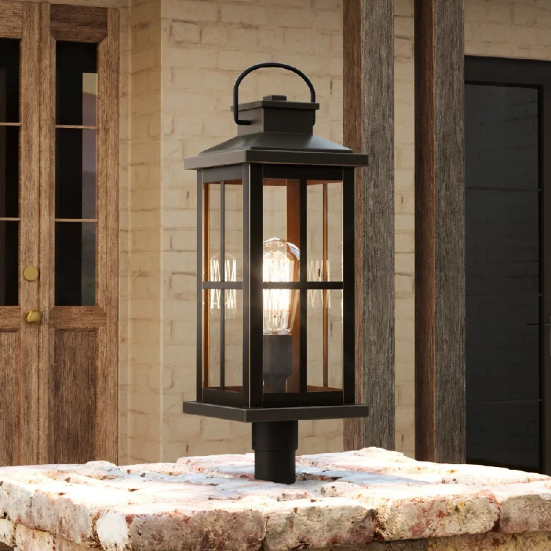 Industrial Lighting for Printing Press FacilitiesUHP1293 Transitional Outdoor Post Light 20.25''H x 7''W, Olde Bronze Finish, Anaheim Collection Industrial Lighting for Printing Press FacilitiesUHP1293 Transitional Outdoor Post Light 20.25''H x 7''W, Olde Bronze Finish, Anaheim Collection