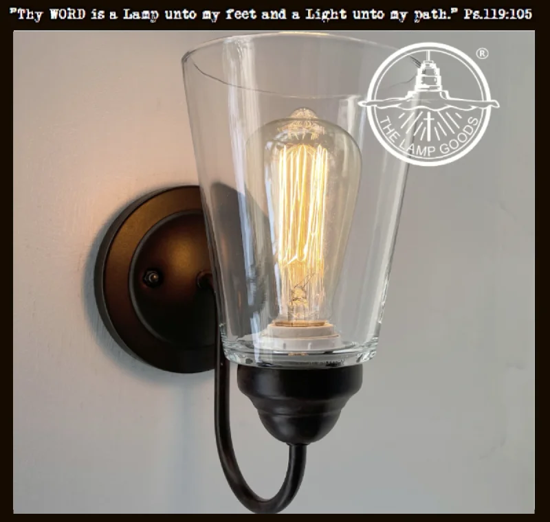 Industrial Lighting for Chemical PlantsHeavy Modern Farmhouse Clear Glass Wall Sconce Light Fixture Shade Industrial Lighting for Chemical PlantsHeavy Modern Farmhouse Clear Glass Wall Sconce Light Fixture Shade