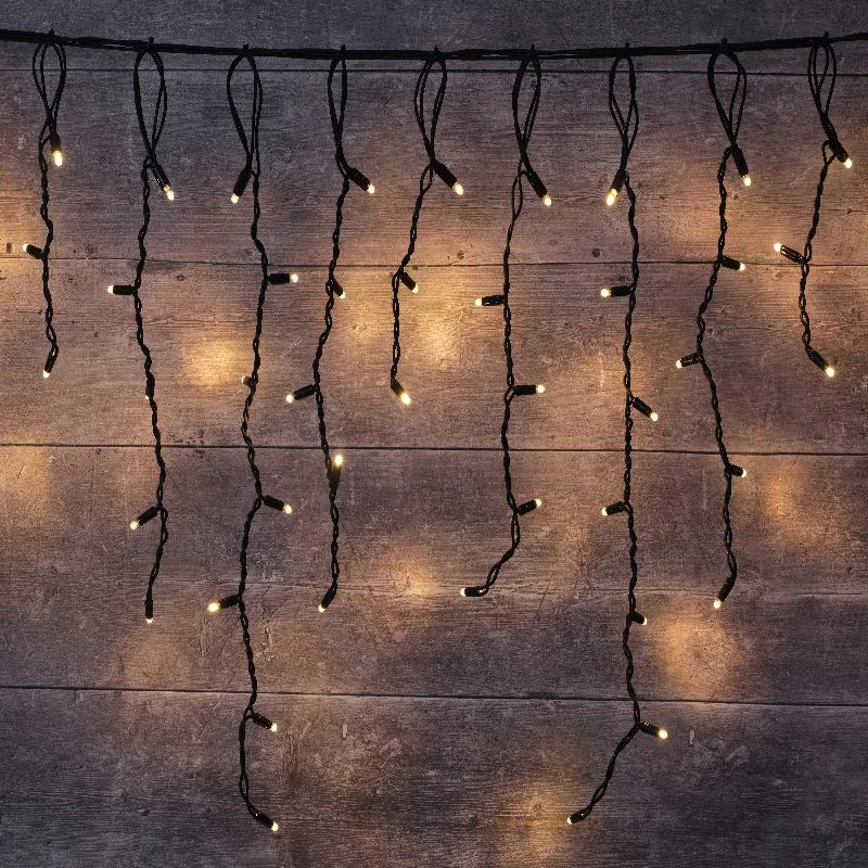 Fairy String Lights for Bedroom DecorPlus Connect 2m 100 Warm White Connectable Icicle Lights Black Cable Fairy String Lights for Bedroom DecorPlus Connect 2m 100 Warm White Connectable Icicle Lights Black Cable