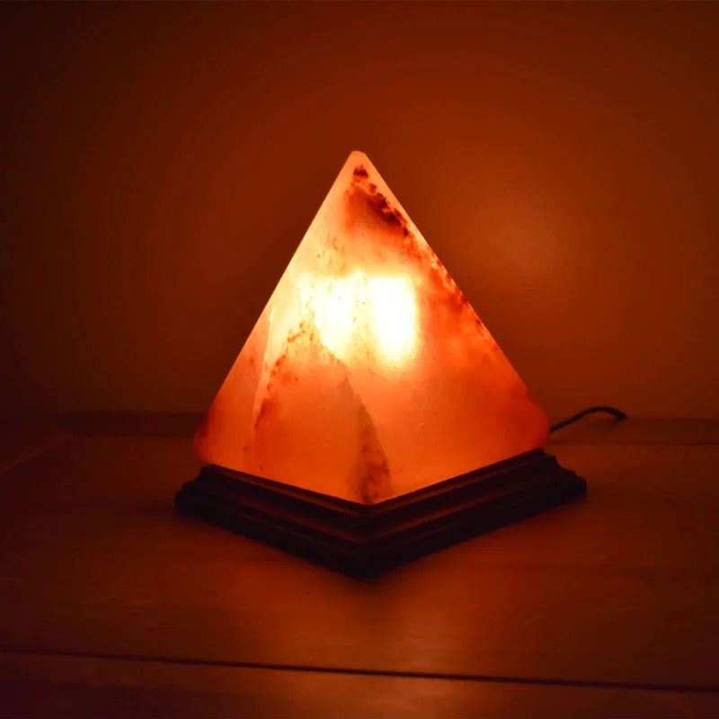 Salt Lamps for Guest Rooms to Add a Cozy TouchWhite Himalayan Salt Pyramid Lamp - Orange