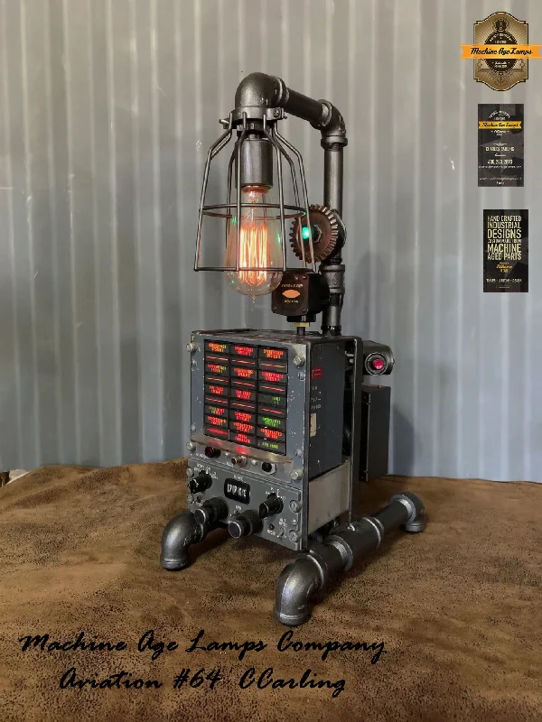 Industrial Lighting for Electronics ManufacturingAviation Instrument Control Panel Lighted Display / Machine Age Lamp / Airplane / Lamp #64 sold Industrial Lighting for Electronics ManufacturingAviation Instrument Control Panel Lighted Display / Machine Age Lamp / Airplane / Lamp #64 sold