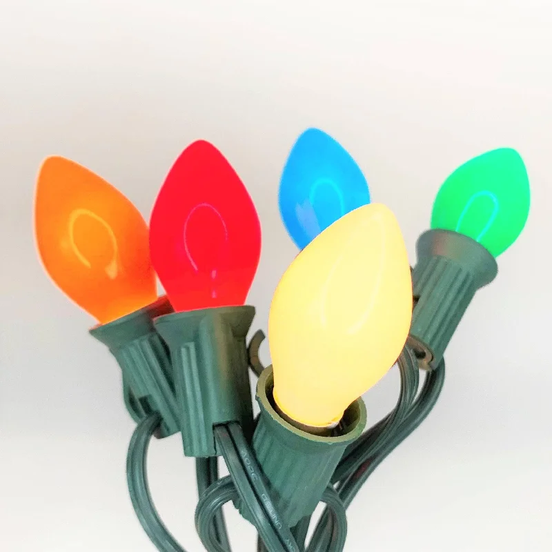 String Lights for Camping TripsC7 25 ct. String Lights Ceramic Multi-Colored