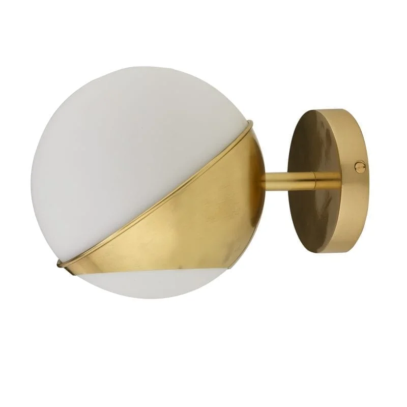 gothic style wall lamps with dark finishes for a mysterious libraryWhite Globe Wall Light With Brass Frame gothic style wall lamps with dark finishes for a mysterious libraryWhite Globe Wall Light With Brass Frame