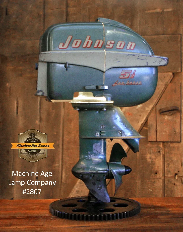 Dust - Resistant Industrial Lighting for Dirty WorkspacesSteampunk Industrial / Antique Johnson Boat Motor / Nautical / Marine / Cabin / Lamp #2807 sold Dust - Resistant Industrial Lighting for Dirty WorkspacesSteampunk Industrial / Antique Johnson Boat Motor / Nautical / Marine / Cabin / Lamp #2807 sold