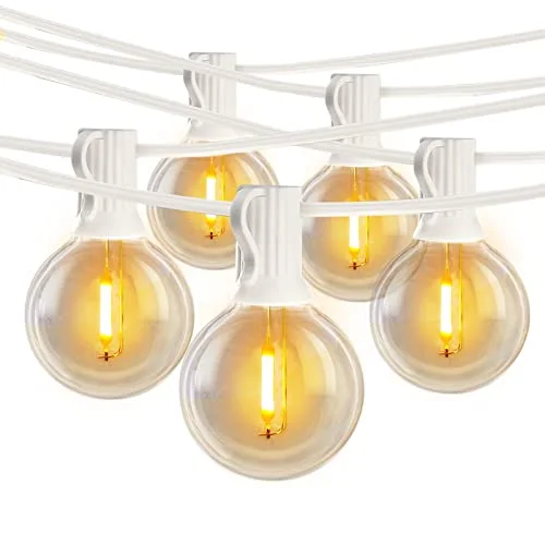 Waterproof String Lights for Patio DecorDAYBETTER Outdoor String Lights 100FT G40 White Waterproof String Lights for Patio DecorDAYBETTER Outdoor String Lights 100FT G40 White