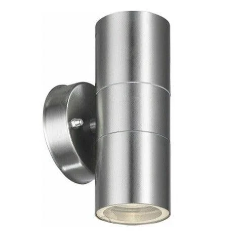 Salt Lamps for Feng Shui EnhancementGU10 Outdoor Up and Down Wall Lamp IP44 Brushed Chrome - 6304-2 Salt Lamps for Feng Shui EnhancementGU10 Outdoor Up and Down Wall Lamp IP44 Brushed Chrome - 6304-2