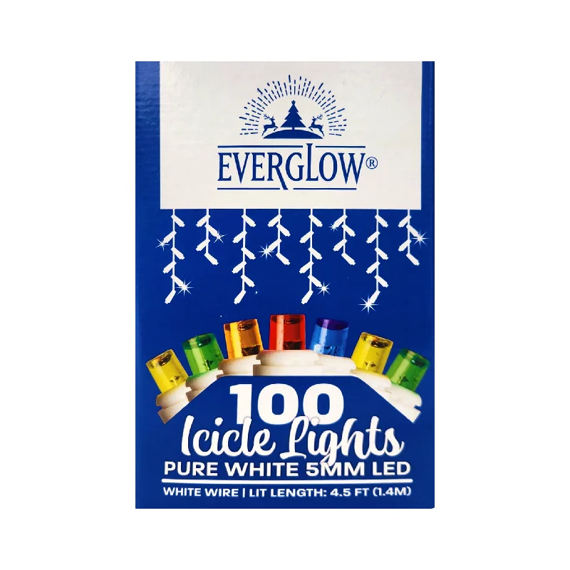 String Lights for Seasonal Decorations (Spring, Fall, etc.)Everglow 100 Icicle Lights 5MM LED String Lights for Seasonal Decorations (Spring, Fall, etc.)Everglow 100 Icicle Lights 5MM LED