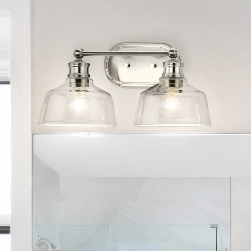 Industrial Lighting for Printing Press FacilitiesUHP4873 Vintage Indoor Bath Light, 8''H x 9"W x 17''D, Brushed Nickel Finish, Lubbock Collection Industrial Lighting for Printing Press FacilitiesUHP4873 Vintage Indoor Bath Light, 8''H x 9"W x 17''D, Brushed Nickel Finish, Lubbock Collection