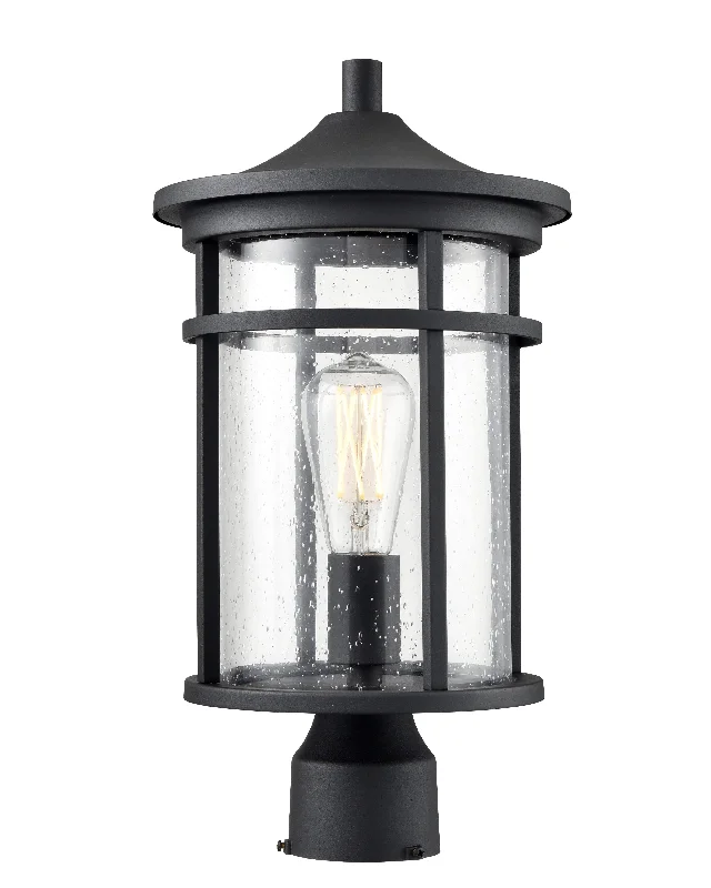 Industrial Lighting for Printing Press FacilitiesNamath Outdoor Post Top Lantern - Textured Black - Clear Seeded Glass - 9in. Diameter - E26 Medium Base Industrial Lighting for Printing Press FacilitiesNamath Outdoor Post Top Lantern - Textured Black - Clear Seeded Glass - 9in. Diameter - E26 Medium Base