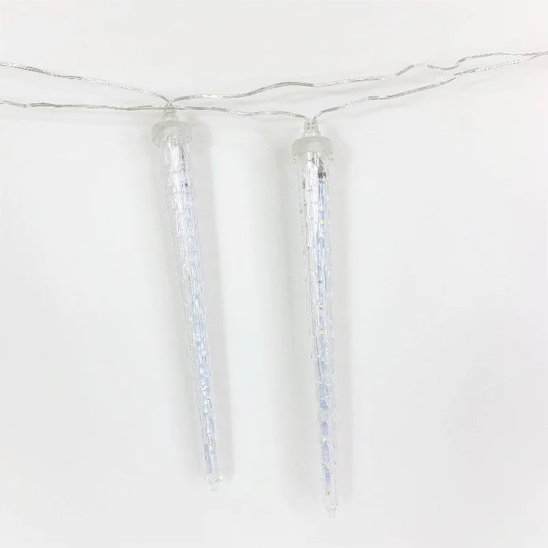 String Lights with Multicolored Bulbs for Festive OccasionsIcicle Tube LED 10 ct. Light Set Blue & White