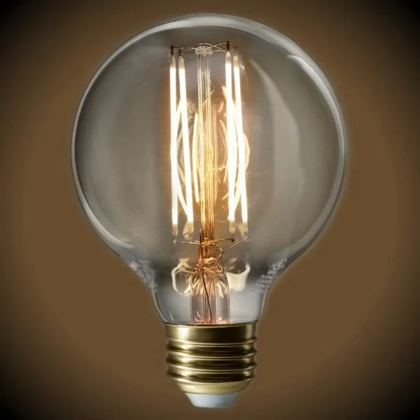 Frosted glass Edison light bulbsLED Filament Edison Globe Bulb - G25 Vintage - 7 Watt - Clear - 2700K Frosted glass Edison light bulbsLED Filament Edison Globe Bulb - G25 Vintage - 7 Watt - Clear - 2700K