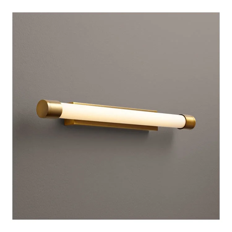 Recessed lights for hallways with a low - profile appearanceZenith Single-Light LED Bathroom Vanity Fixture - Aged Brass Recessed lights for hallways with a low - profile appearanceZenith Single-Light LED Bathroom Vanity Fixture - Aged Brass