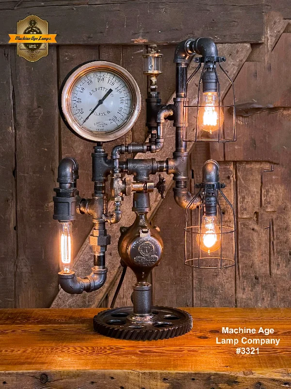 High - Bay LED Industrial Lighting for WarehousesSteampunk Industrial / Steam Gauge Lamp / Gear / Oiler / Lamp #3321 High - Bay LED Industrial Lighting for WarehousesSteampunk Industrial / Steam Gauge Lamp / Gear / Oiler / Lamp #3321