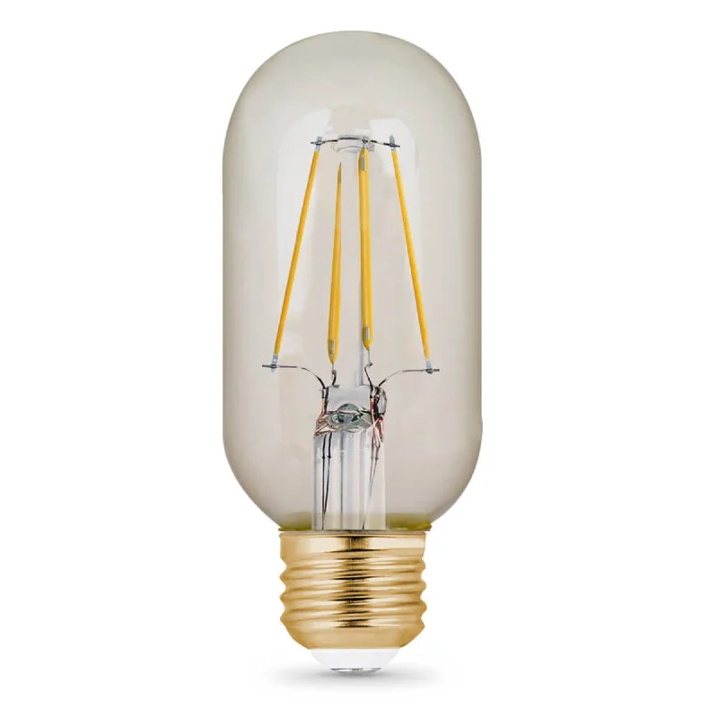 Low wattage Edison light bulbs for ambiance4W (40W Replacement) T14 E26 Dimmable Straight Filament Amber Glass Vintage Edison LED Light Bulb, Soft White Low wattage Edison light bulbs for ambiance4W (40W Replacement) T14 E26 Dimmable Straight Filament Amber Glass Vintage Edison LED Light Bulb, Soft White