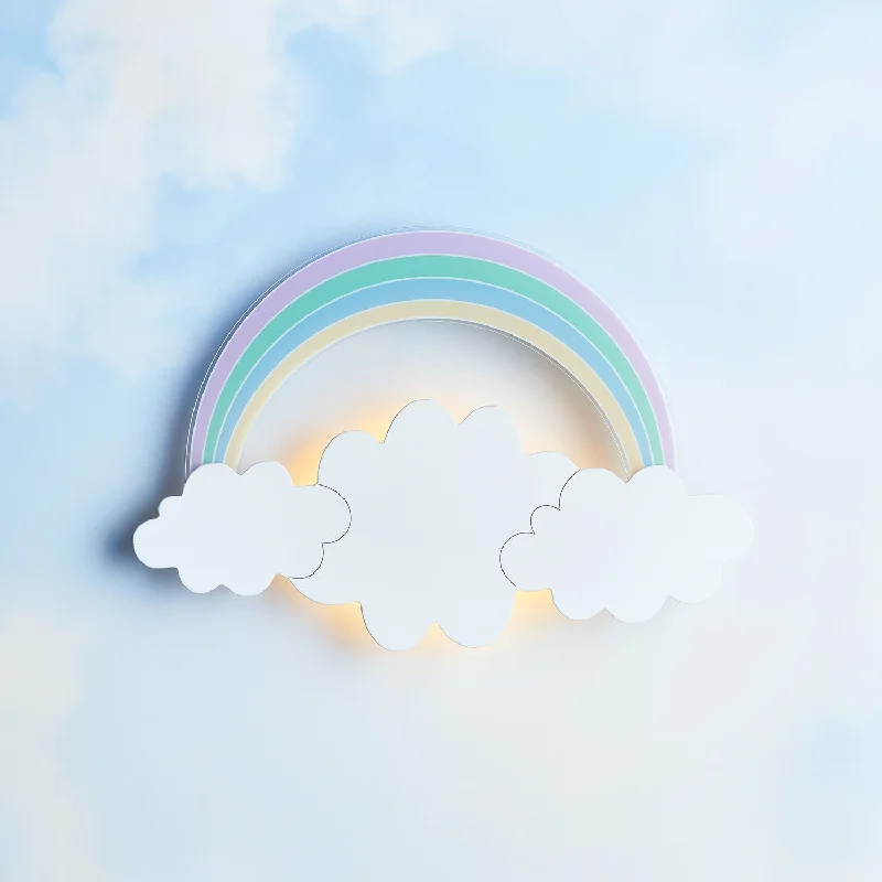 String Lights with Multicolored Bulbs for Festive OccasionsRainbow & Cloud Children's Wall Light