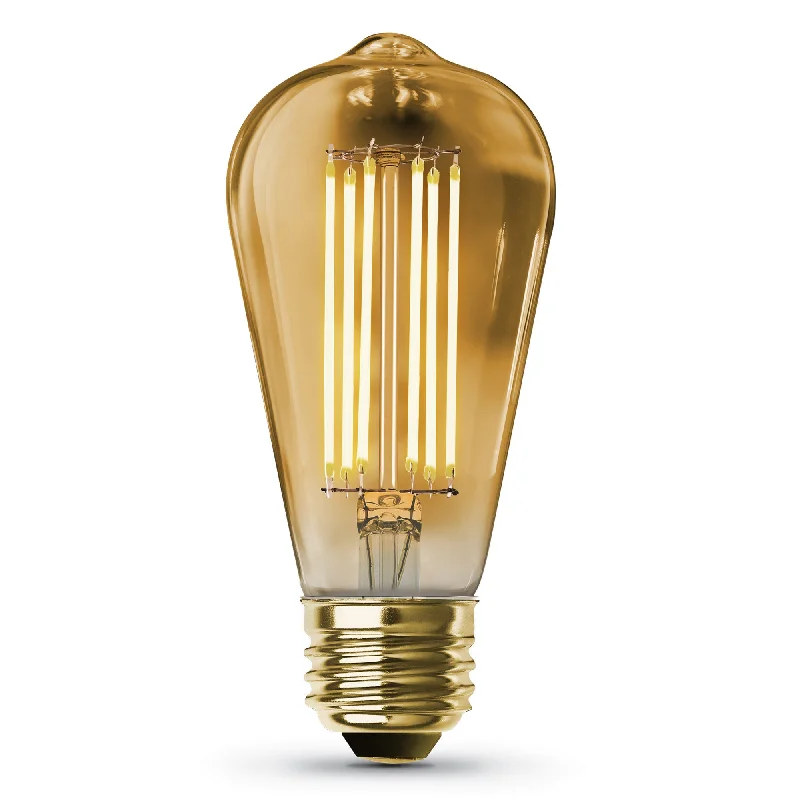 Colored Edison light bulbs (e.g., amber, blue)15W (100W Replacement) ST19 E26 Dimmable Straight Filament Amber Glass Vintage Edison LED Light Bulb, Warm Light Colored Edison light bulbs (e.g., amber, blue)15W (100W Replacement) ST19 E26 Dimmable Straight Filament Amber Glass Vintage Edison LED Light Bulb, Warm Light