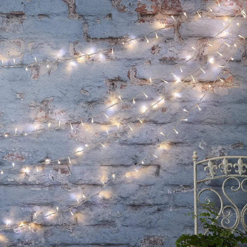 String Lights with Multicolored Bulbs for Festive Occasions800 Dual LED String Lights Clear Cable