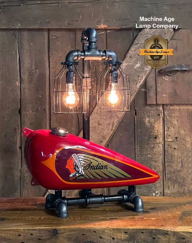 Color - Tunable Industrial Lighting for Special ApplicationsSteampunk Industrial / 1930’s Indian Scout Gas Tank Lamp / Motorcycle Lamp #3345 sold Color - Tunable Industrial Lighting for Special ApplicationsSteampunk Industrial / 1930’s Indian Scout Gas Tank Lamp / Motorcycle Lamp #3345 sold