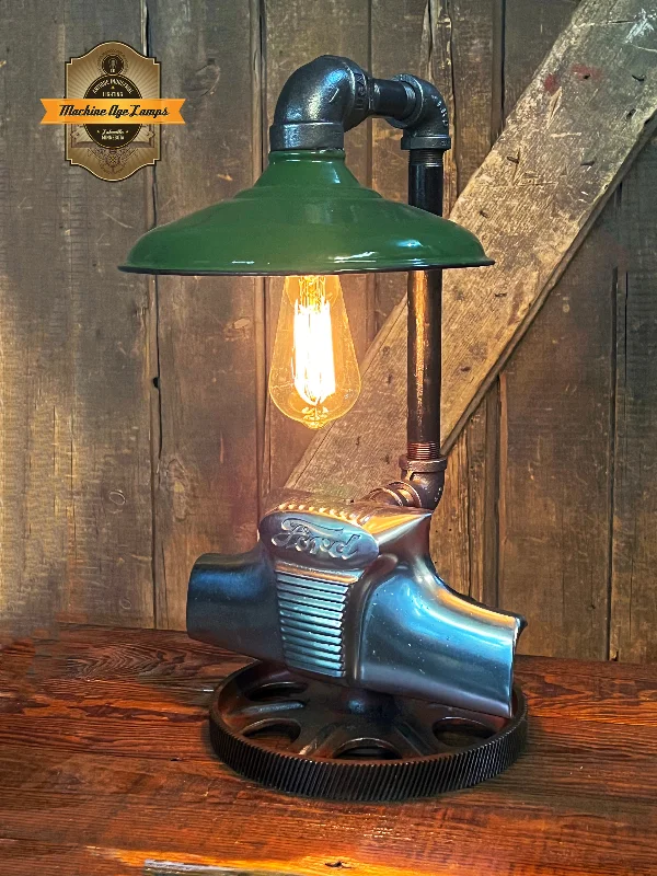 Industrial Flood Lighting for Outdoor Loading DocksSteampunk Industrial / Antique Ford Truck Emblem / 1950's / Automotive / Lamp #4084 sold Industrial Flood Lighting for Outdoor Loading DocksSteampunk Industrial / Antique Ford Truck Emblem / 1950's / Automotive / Lamp #4084 sold