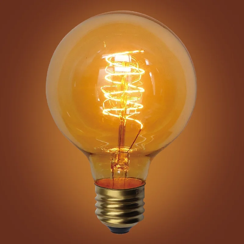 Antique Edison light bulbs with carbon filamentsSpiral Loop G80 Vintage Edison Bulb, E26 Medium Base, 40 Watt Antique Edison light bulbs with carbon filamentsSpiral Loop G80 Vintage Edison Bulb, E26 Medium Base, 40 Watt