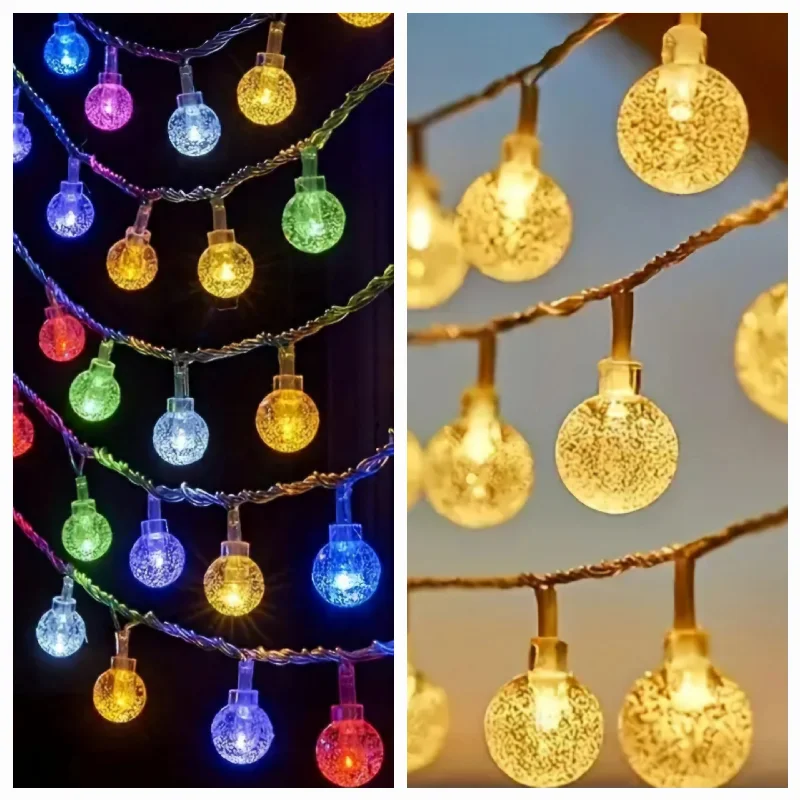 LED String Lights with Warm White Glow20 LED Crystal Globe Party Lights - Multicolor + Warm White LED String Lights with Warm White Glow20 LED Crystal Globe Party Lights - Multicolor + Warm White