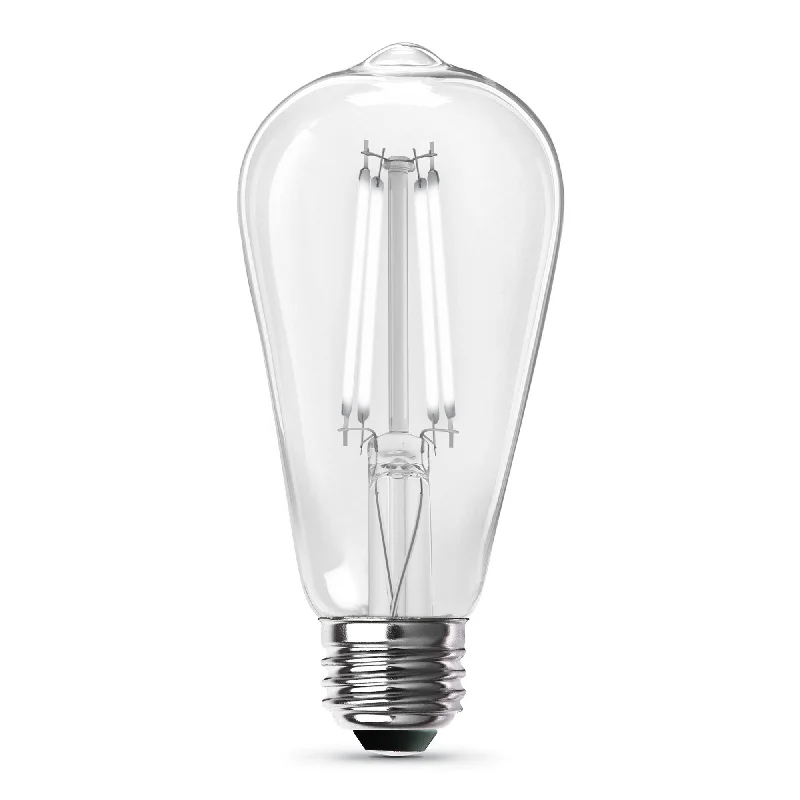Retro Edison filament light bulbs8.8W (60W Replacement) ST19 E26 Dimmable Straight Filament Clear Glass Vintage Edison LED Light Bulb, Daylight (2-Pack) Retro Edison filament light bulbs8.8W (60W Replacement) ST19 E26 Dimmable Straight Filament Clear Glass Vintage Edison LED Light Bulb, Daylight (2-Pack)