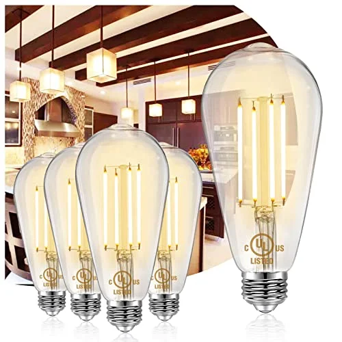 Replaceable filament Edison light bulbsDAYBETTER Vintage LED Edison Bulbs 60 Watt Equivalent, ST58 Antique LED Filament Light Bulbs, Dimmable Led Bulb with E26 Medium Base, Warm White 2700K, Brightness 8W, 800LM, Clear Glass, 5 Packs Replaceable filament Edison light bulbsDAYBETTER Vintage LED Edison Bulbs 60 Watt Equivalent, ST58 Antique LED Filament Light Bulbs, Dimmable Led Bulb with E26 Medium Base, Warm White 2700K, Brightness 8W, 800LM, Clear Glass, 5 Packs